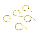 【130】ステンレス 金属アレルギー対応 フープピアス ツイスト【ゴールド】【2個】パーツ 変色しにくい アクセサリー