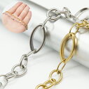 【切り売り/約1m】【#192 小豆 ミックスフィガロ 4.5mm幅】 ステンレス 304 チェーン 14K真空メッキ 金属アレルギー対応 鎖 アクセサリー材料...
