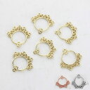 メタルチャーム【285.シャンデリア リング】2個売り 唐草 ゴールド 金属 チャーム 手作り ハンドメイド ゴールド シルバー DIY 国内発送