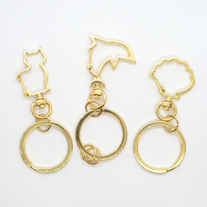 P5倍★MAX20%オフクーポン★キーホルダーパーツ【20.二重カン付き動物ナスカン】【1個売り】ナスカン カニカン 二重カン 回転カン ばら売り バッグチャー...