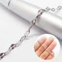 GWも通常営業中★【切り売り/約1m】ステンレス製チェーン【模様入りペタルチェーン】【シルバー】★丸カンプレゼント★ ステンレス 金属アレルギー対応 チェーン ...