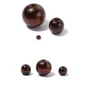 ウッドパーツ【57. ウッドビーズ 丸】サイズ6mm〜18mm【30個売り】 ベージュ 天然素材 ハンドメイド