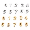 【金属アレルギー対応】ステンレス304 数字 6mm ミニチャーム 0-9 シルバー / ゴールド 1個売り