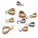 ステンレス304製 フック型バチカン 金具 留め具 ゴールド シルバー アクセサリーパーツ 金属アレルギー対応