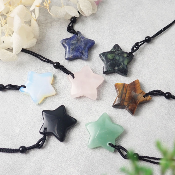 P5倍★MAX20%オフクーポン★天然石 【1個】星型 約30mm ペンダント ネックレス アクセサリー パワースト..