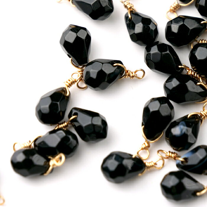 P5倍★MAX20%オフクーポン★【天然石 メノウ】しずぐ 雫型 チャーム シャンクビーズ 約15×9mm ピアス ネ..