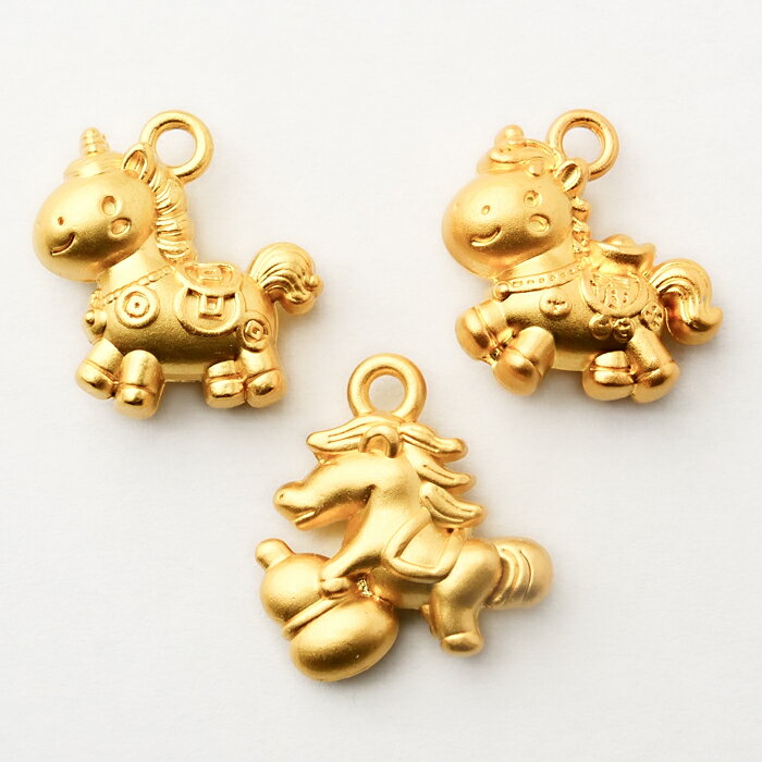 P5倍★MAX20%オフクーポン★メタルチャーム 【420.ラッキーホース 5個】 全3種類 チャーム 馬 ウマ 午 競..