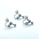 サージカルステンレス製 金属アレルギー対応イヤリング【爪付き】10個 メッキ シルバー 手作り ハンドメイド 変色しにくい パーツ