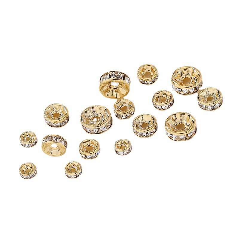 K14金メッキ　(4mm)　平ロンデル 5個 ロンデル スペーサー 数珠 天然石 高品質 アクセサリー ハンドメイド 自社管理