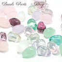 ドロップビーズ【16】約9mm【10個売り】マット クリア 夏 花火 プラスチック ハンドメイド 雫 楕円 チャーム ピアス DIY 国内発送