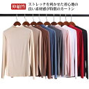 レディース カットソー 長袖 秋冬 トップス ストレッチ ハイネック カットソー 伸縮性 レイヤード インナー 大きいサイズ 着痩せ ロンT 透けない 長袖tシャツ 大人 カジュアル