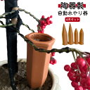 ペットボトル対応 プランター 自動給水器 陶器 留守中も安心 自動水やり器 水やり 簡単 水やりタイマー 鉢植え 観葉植物 自動 自動水やり器 庭 自動散水機 ...