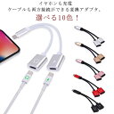 iPhone 音楽 変換 イヤフォン イヤホン 2in1 充電しながらイヤホン 通話 1本入り ライトニング アダプタ ライトニング 端子 二股 ライトニングケーブル 1本入り iOS10対応以上 lightning 端子