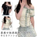 ワンショルダー 半袖tシャツ オフショルダー レディース 夏 肩出し リボン フィット感 着瘦せ デコルテ 鎖骨 カジュアル きれいめ おしゃれ ...