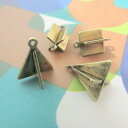 手作り用 ビーズ セレクト 三角 スクエアパーツ メタル シンプル レトロシンプル 金古美 クラフト 趣味ホビー 北欧風のデザインにも合うビーズです贈り物にも母...