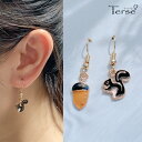Terse 秋のお出かけにぴったり!どんぐりとリスのかわいいアクセ 1ペア レディース アシメントリーピアス 左右非対称 エナメル 普段使い プレゼント ギフト...