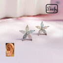 Leafy☆パステルカラーお花モチーフピアス シルバー925ピアス カラフルなジルコニア花びらが耳元をキュートに演出してくれます♪さくらピアス パステルカラーで女性らしい魅力的な華やかさに☆デイリーからお出かけコーデにも♪x08665a-sハロウィン ☆☆