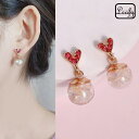 Leafy【再入荷】ころんとした小さいフォルムが可愛いハートピアス 1ペア レディース ゆらゆら 揺れる ドーム 純白 ピンク ロマンチック ジルコニア お出かけ イベント パーティー 二次会 食事会 女子会 デート 普段使い プレゼント x09115a(4)