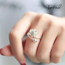 【再入荷】 Terse ハスの花リング 指輪 フォークリング サイズフリー レディース 夏 S925 お花 フラワー 蓮の花 つぼみ 蕾 かわいい 楽しい お出かけ パーティー デート 普段使い プレゼント ハスの花言葉は「清らかな心」「神聖」シルバー925 7月誕生花ロータス RS0100A