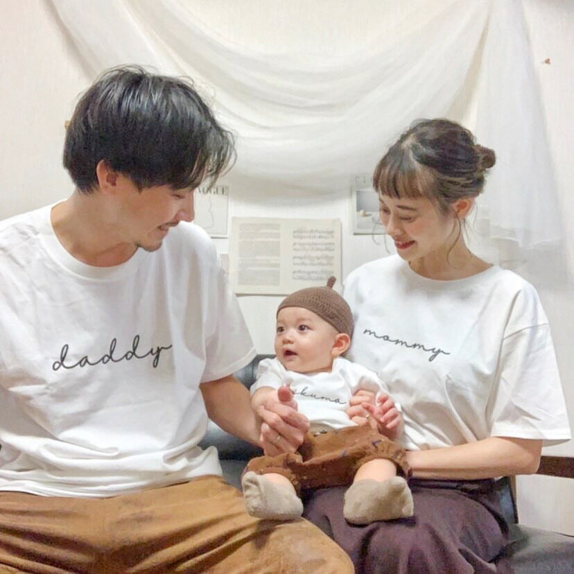 名前入りTシャツ・サイン字Tシャツ3枚セット［シンプルフォント/名入れ/プレゼント/ギフト/出産祝い/キッズ服/ギフト/子供服/ベビー服/おしゃれTシャツ/simple font］