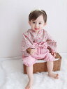 【送料無料】ベビー袴 ピンク小花袴 桃の節句 100日 753 初節句 お正月 誕生日 七五三 袴 ひなまつり ひな人形 記念日撮影 おうちフォト 人気ギフト 人気プレゼント 百日祝い バースデーフォト 出産祝い などに