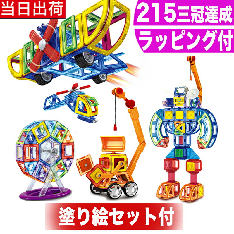 【優良ショップ受賞】 知育玩具 マグネット ブロック マグネットブロック 磁石 おもちゃ 玩具 パズル パーツ ピース セット 認知 開発 想像力 積み木 誕生日 保育園 幼稚園 保育 プレゼント 幼児 2歳 3歳 4歳 5歳 6歳 男の子 女の子 子供 キッズ ギフト 小学生 組み立て