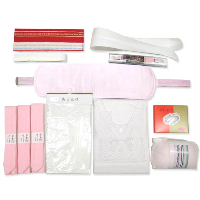 【振袖専用】かんたん 着付けセット 着付け小物 セット 着付け小物セット 10種13点(M・Lサイズ) きものスリップ 着物スリップ 着物肌着 和装肌着 和装下着 肌襦袢 成人式 卒業式 入学式 白色 春 夏 秋 冬 洗える 人気 着付け 振袖 ふりそで 着付けセット 着付け小物一式 ■のサムネイル