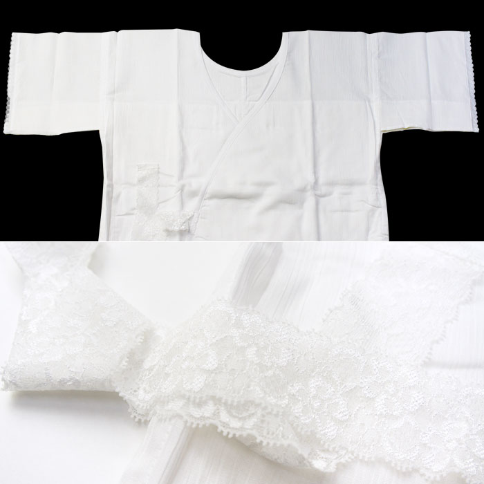 和装下着 肌着 麻わた汗取りパッド付 S M L LL サイズ 日本製 単品 楊柳 波しぼ クレープ インナー 補正 補整 補整着 袖口レース 着物 浴衣 お仕立て上がり 着物 きもの 婦人 レディース