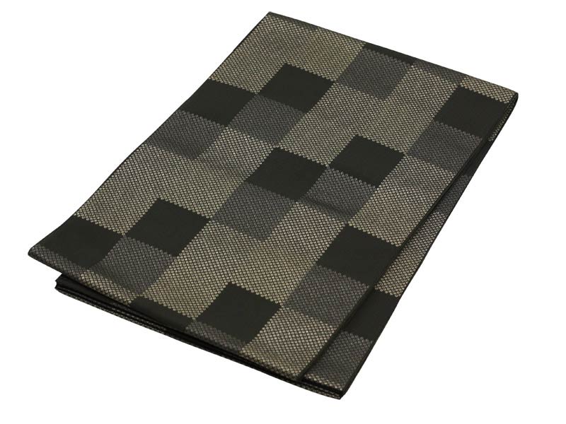 日本製 本場桐生織名古屋帯 鹿の子ブロック(ダークグリーン) 本場 桐生織 名古屋帯 群馬 きりゅう 群馬県 桐生市 桐生 伝統的工芸品 伝統 織物 織り方 先...