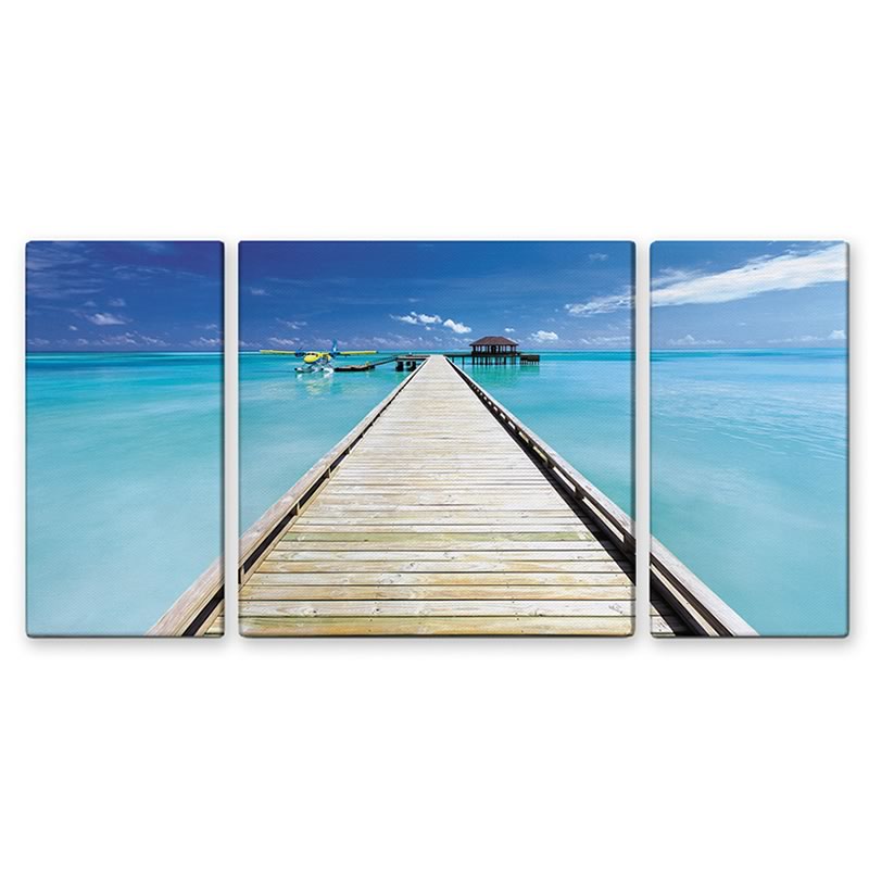 【スーパーセール限定価格】 アートパネル ブルーブルー 海 風景 3枚セット アートフレーム 壁飾り インテリア アートパネル 絵画 インテリア 壁掛け 額装込...