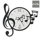 Arti e Mestieri アルティ エ メスティエリ 掛け時計 Musica ブラック/ホワイト イタリア製 アルティ・エ・メスティエリ 時計 アルティ エ メスティエリ 掛け時計