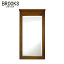 ブルックス BROOKS 吊り鏡 ミラー ウォールミラー 北海道家具 旭川 民芸 ナラ材 オーク材 アンティーク家具調 加藤木工