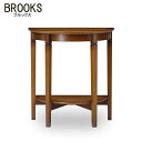 ブルックス BROOKS コンソール 半円 北海道家具 旭川 民芸 ナラ材 オーク材 玄関 アンティーク家具調 加藤木工