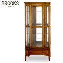 ブルックス BROOKS キュリオケース83 北海道家具 旭川 民芸 ナラ材 オーク材 飾り棚 アンティーク家具調 加藤木工