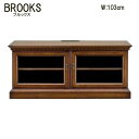 ブルックス BROOKS テレビボード 103 北海道家具 旭川 民芸 ナラ材 オーク材 アンティーク テレビ台 アンティーク家具調 加藤木工