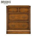 ブルックス BROOKS ローチェスト 60 北海道家具 旭川 民芸 ナラ材 オーク材 タンス 3段 アンティーク家具調 加藤木工