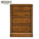 ブルックス BROOKS ミドルチェスト60 北海道家具 旭川 民芸 ナラ材 オーク材 タンス 4段 アンティーク家具調 加藤木工