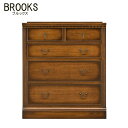 ブルックス BROOKS ミドルチェスト75 北海道家具 旭川 民芸 ナラ材 オーク材 タンス 4段 アンティーク家具調 加藤木工