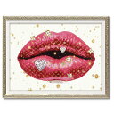 【スーパーセール限定価格】 絵画 ブランド キャンバスアート 「 ラグジュアリー ピンクリップ (SSサイズ) 」 ブランド 絵画 インテリア キャンバス 絵画...
