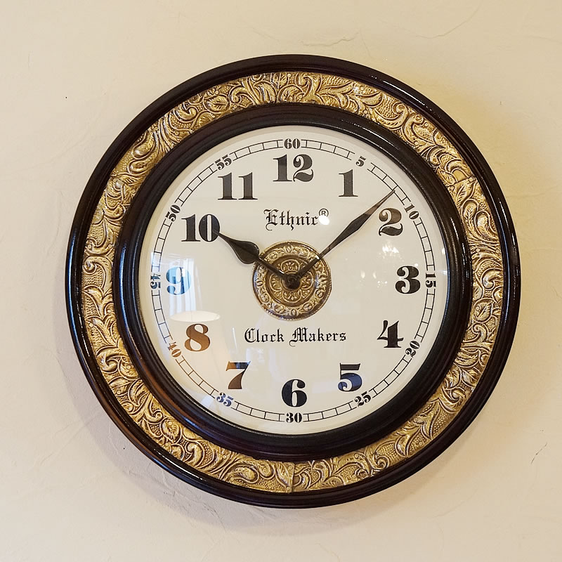 【スーパーセール限定価格】 輸入 ウォールクロック アンティーク調 掛け時計 おしゃれ 壁掛け 時計 イ..