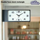 ダルトン DULTON ダブル フェイス クロック レクタングル 掛け時計 DOUBLE FACE CLOCK RECTANGLE BLACK カジュアル 雑貨 インテリア雑貨 アメリカン ホームウェア
