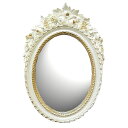 鏡 壁掛け イタリア製 クラシック壁掛けミラー 鏡 Mirror アイボリー色 G1-C496 イタリア製 ミラー鏡 壁掛け アンティーク 壁掛け 鏡 ロココ ...
