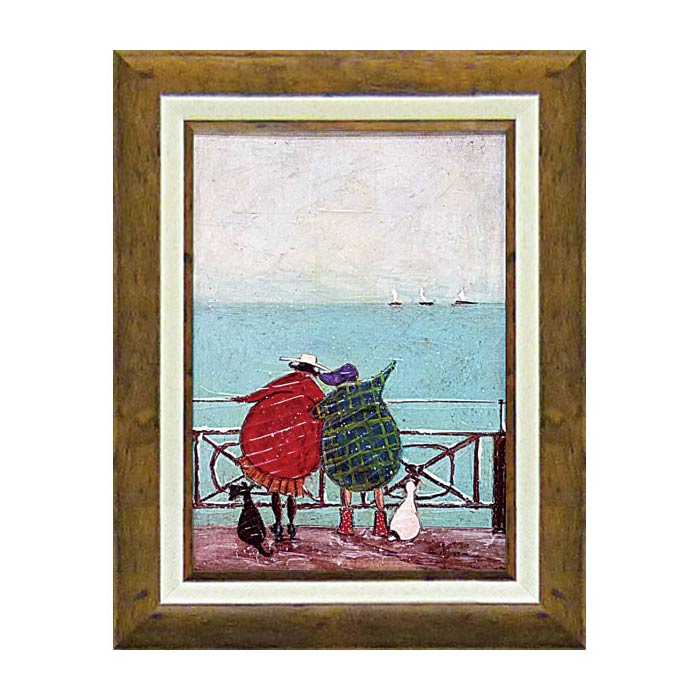 サムトフト「舟を眺めるひととき」Gel加工 Sam Toft 絵画 インテリア 壁掛け 絵画 額入り 絵画 ポスター 絵画 海 インテリア雑貨 アンティーク調 風景 動物 ヨーロピアン インポート 玄関 リビング ギフト 複製画 ポスター インテリア 北欧