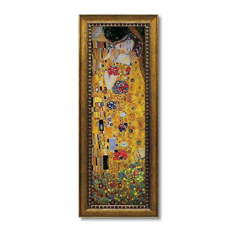 絵画 インテリア グスタフ クリムト 接吻 絵画 Klimt 「 ザ キス 」 特殊ゲル加工 絵画  ...