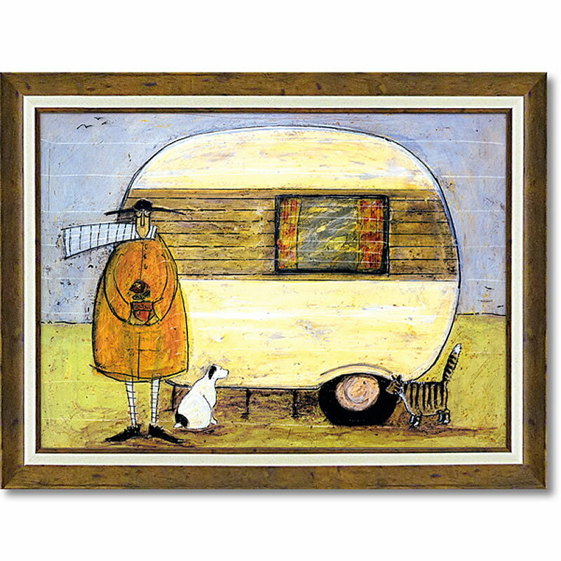 【スーパーセール限定価格】 インテリア 絵画 サムトフト 絵画 「 ホーム フロム ホーム 」 Gel加工 Sam Toft サムトフト アート フレーム 絵画...