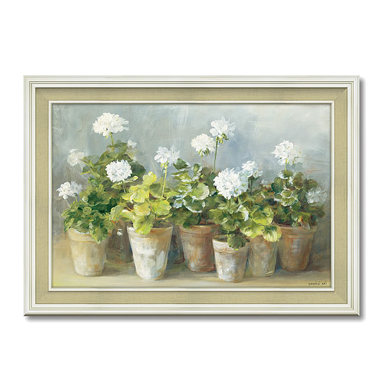 【スーパーセール限定価格】 絵画 インテリア ダンフイ ナイ 「 ホワイト ゼラニウム 」 特殊ゲル加工 絵画 静物 花 絵画 風景画 パネル インテリア アー...