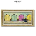 インテリア 絵画 サムトフト 絵画 「 ちょいとブランチに 」 63.5 × 32.5cm イギリス作家 Gel加工 Sam Toft 絵画 インテリア 壁掛け...
