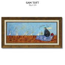 【スーパーセール限定価格】 インテリア 絵画 サムトフト 絵画 「 アフタヌーン ティー 」 63.5 × 32.5cm イギリス作家 Gel加工 Sam To...