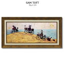 【スーパーセール限定価格】 インテリア 絵画 サムトフト 絵画 「 エレクトリック バイク ライド 」 63.5 × 32.5cm イギリス作家 Gel加工 S...