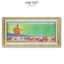 【スーパーセール限定価格】 インテリア 絵画 サムトフト 絵画 「 ソーセージ大行進 」 63.5 × 32.5cm イギリス作家 Gel加工 Sam Toft...